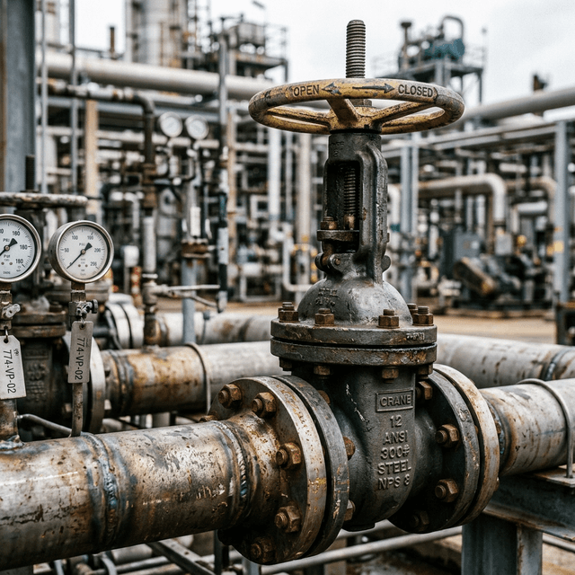 Industrial pipeline detail